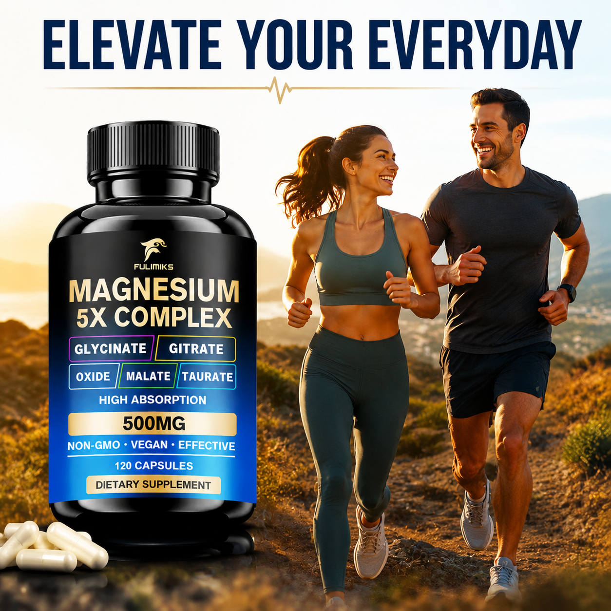 Health Wellness Day - Complexo de Magnésio Extra Forte 500mg,