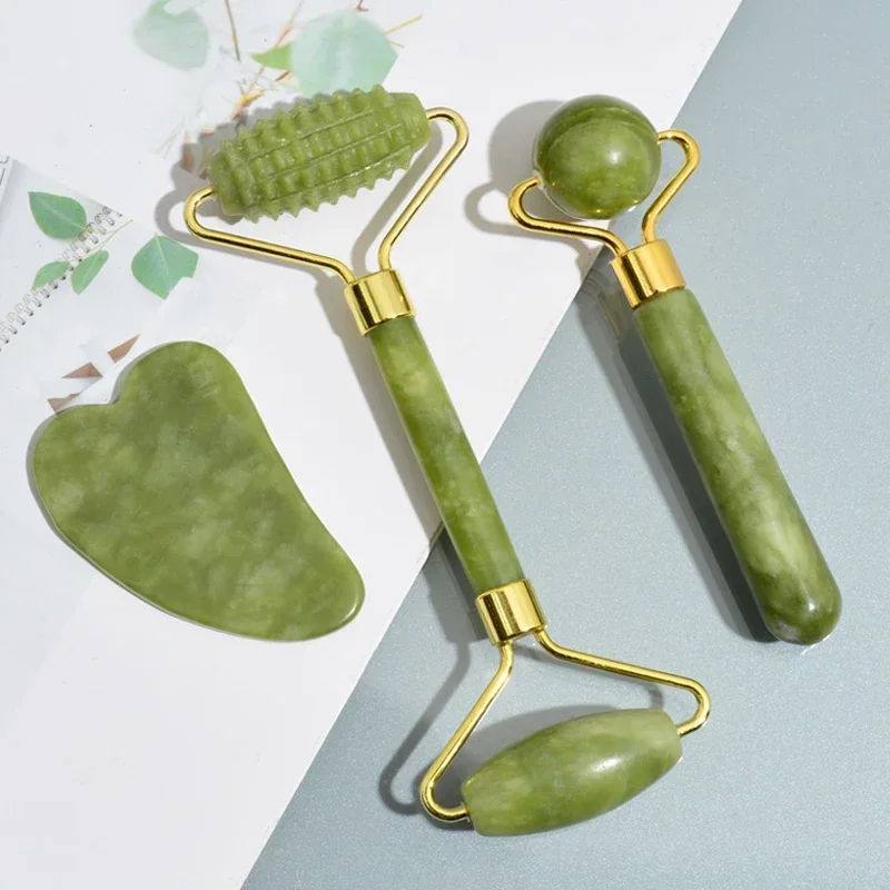 Jade Gua Sha Tool - Rolo de Jade Natural para o