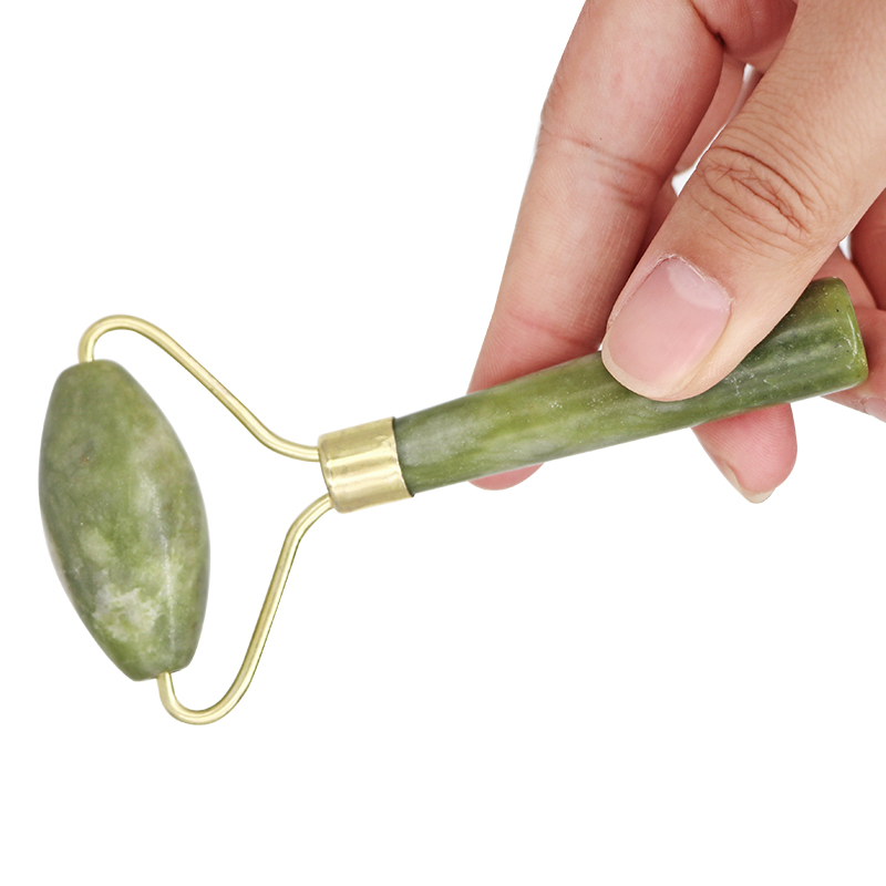 Jade Gua Sha Tool - Rolo de jade natural rosto gua