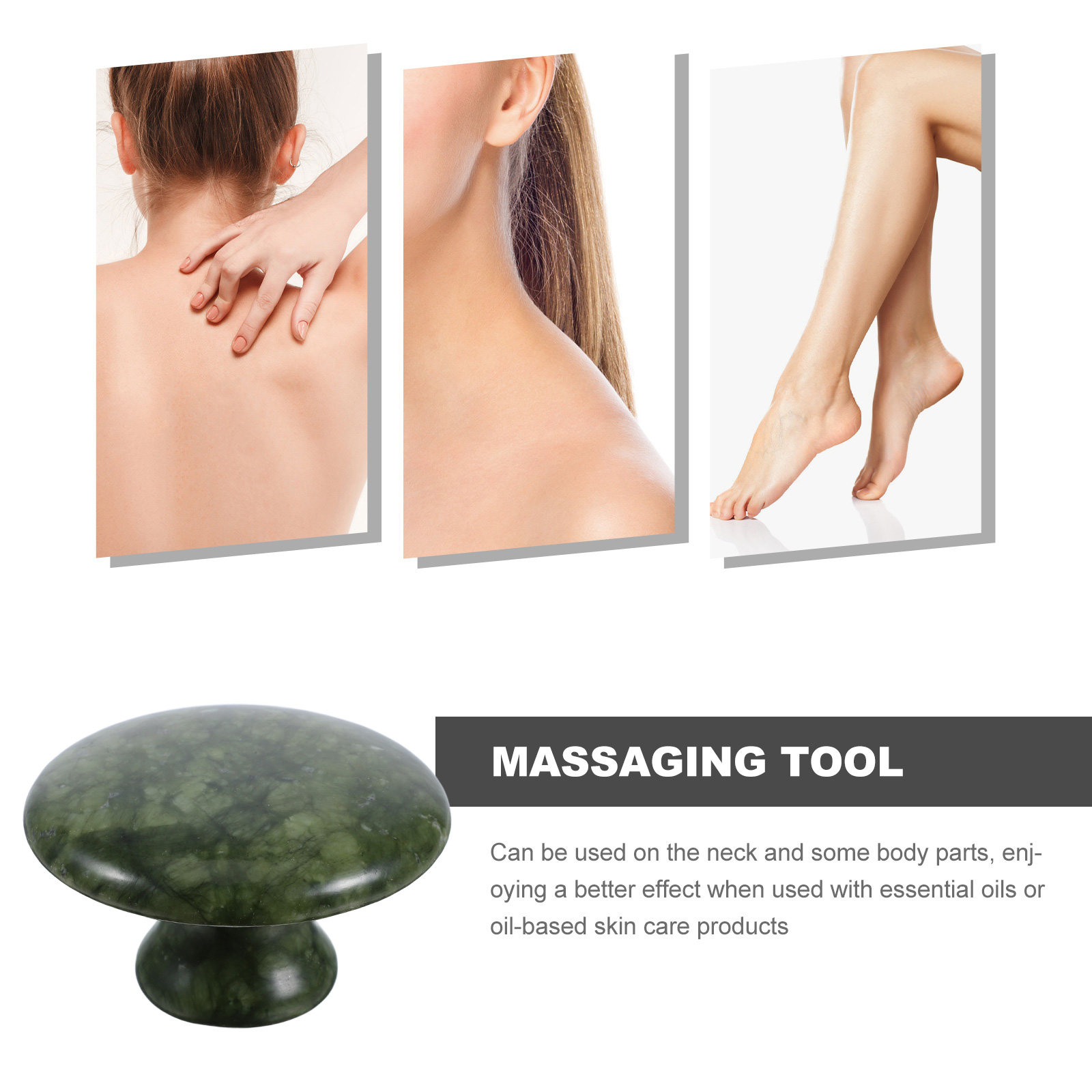 Pedra de Massagem em Forma de  - Jade Gua Sha Tool avaliação e preço