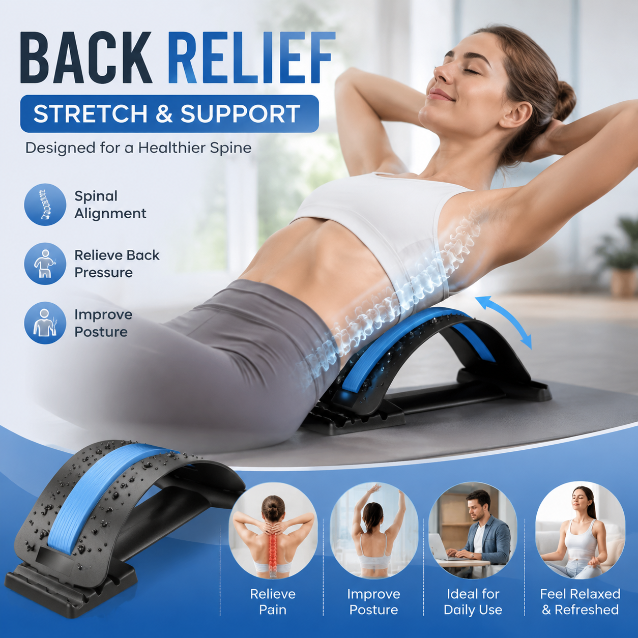 Massageador e Esticador Lombar - Back Stretcher Lumbar avaliação e preço