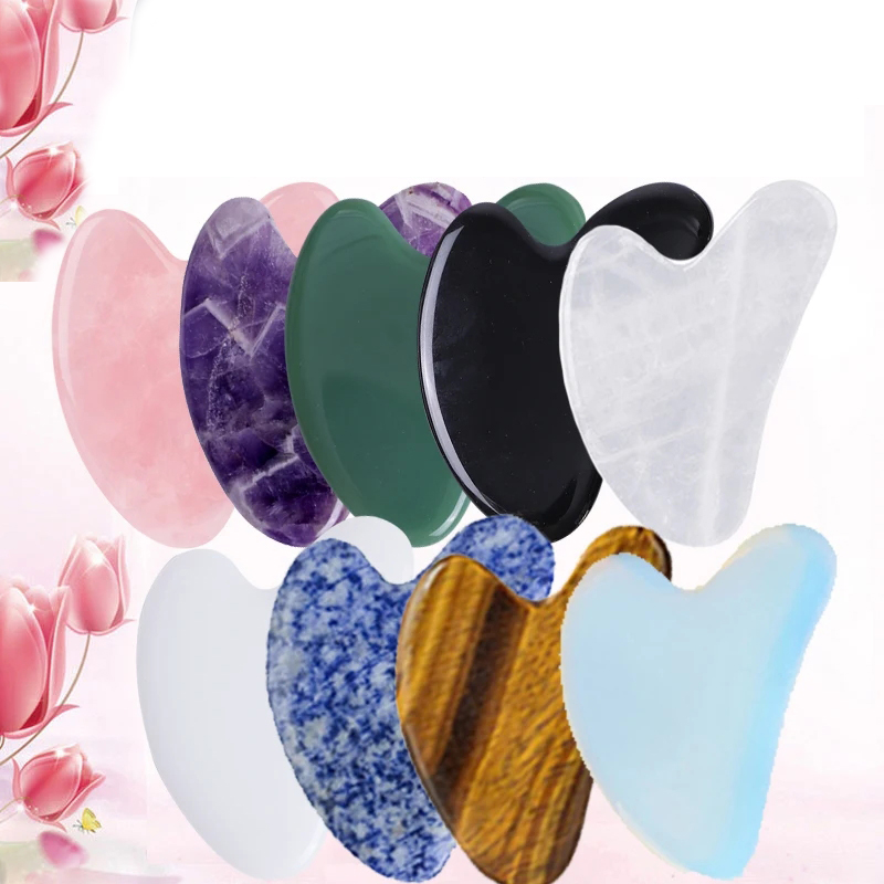 Natural Jade Gua Sha Set, Quar - Jade Gua Sha Tool avaliação e preço