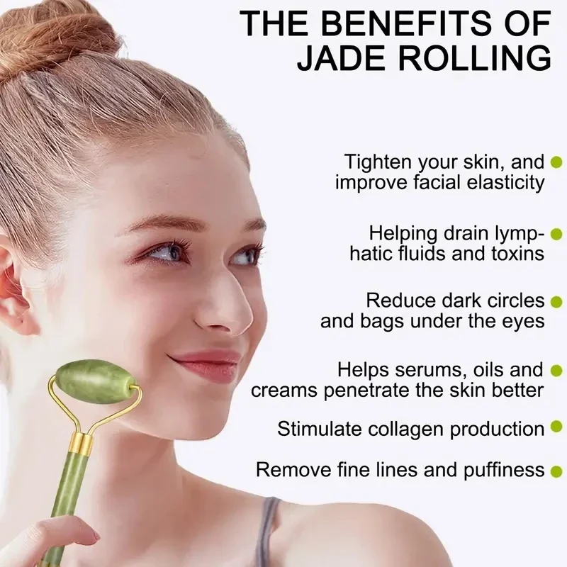Rolo de Jade Natural para o Ro - Jade Gua Sha Tool avaliação e preço